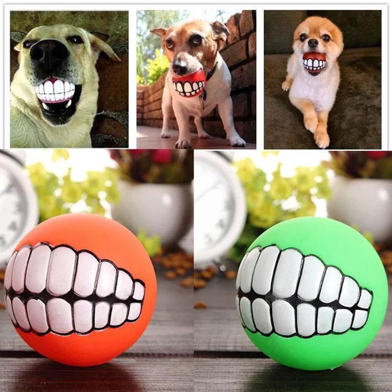 Squeaky teeth dog toy ball - The Pets Council